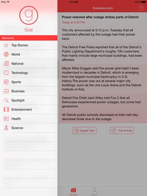 Screenshot Gist on iPad