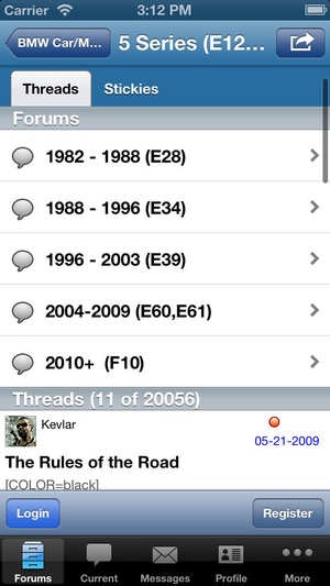 Screenshot Bimmerforums.com on iPhone