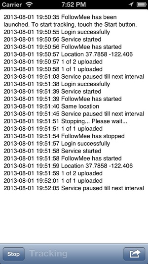 Screenshot GPS Location Tracker for iPhone and iPad on iPhone