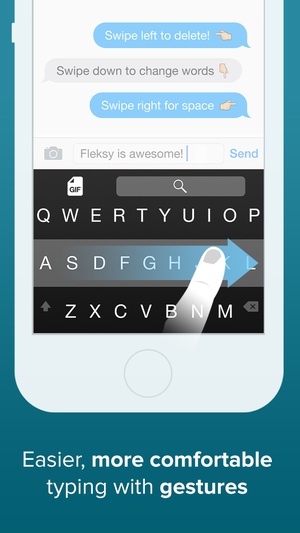 Screenshot Fleksy Keyboard on iPhone
