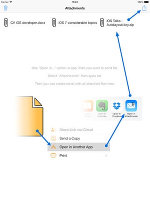 Screenshot Multiple Attachments on iPad