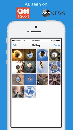 Screenshot Tiny Planet Photos on iPhone