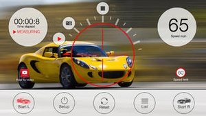 Screenshot Speed gun to measure vehicle speed on iPhone