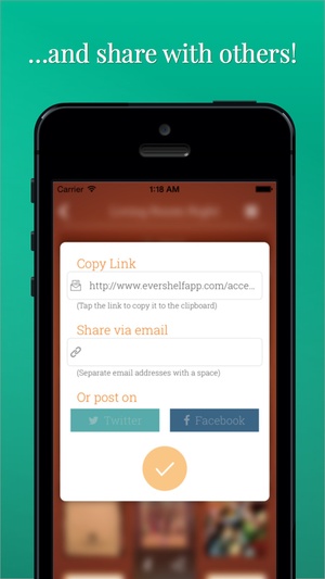 Screenshot Evershelf on iPhone