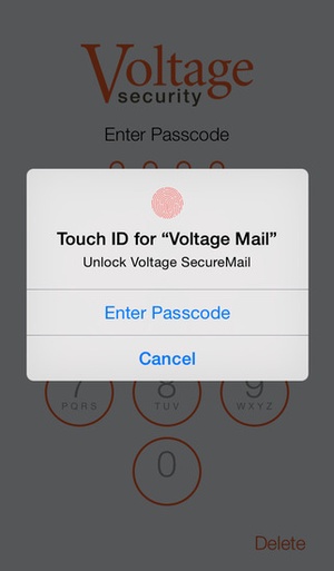 Screenshot Voltage Mail on iPhone