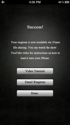 Screenshot Ringtone Maker Pro on iPhone