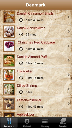 Screenshot Scandinavian Cuisines on iPhone