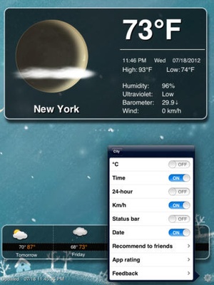 Screenshot Animation Weather Free on iPad