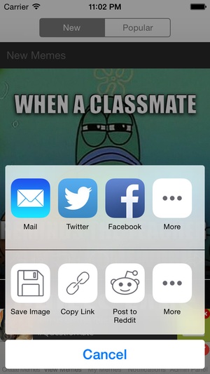 Screenshot Meme Creator/Viewer on iPhone