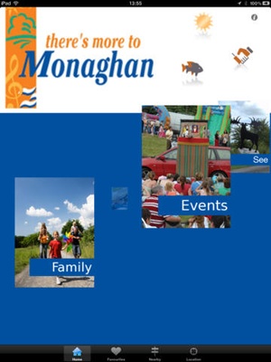 Screenshot Monaghan Tourism on iPad