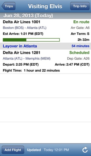 Screenshot Flight Update Pro on iPhone