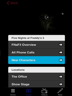 Screenshot Guide for FNAF3 on iPad
