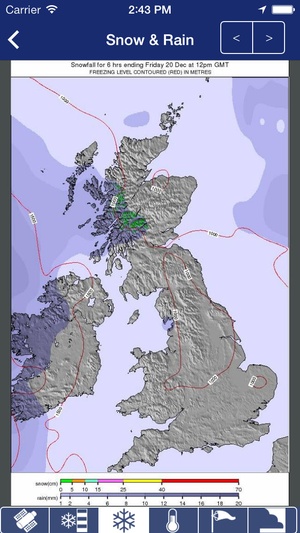 Screenshot Snow Forecast on iPhone