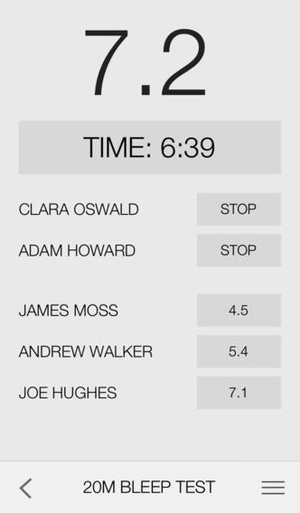 Screenshot Bleep Test Pro on iPhone
