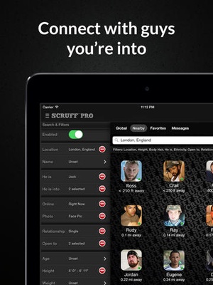 Screenshot SCRUFF on iPad