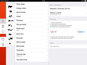 Screenshot Sous Vide °Celsius on iPad