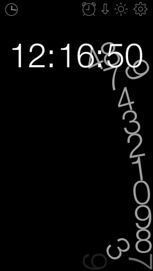 Screenshot gravity clock on iPhone