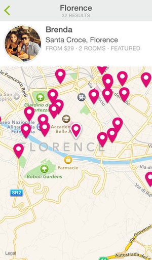 Screenshot Homestay.com on iPhone