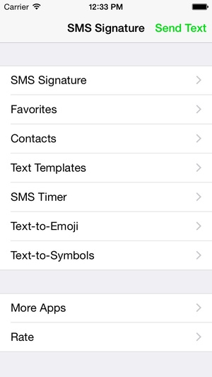 Screenshot SMS Signature on iPhone