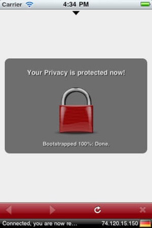 Screenshot Covert Browser on iPhone