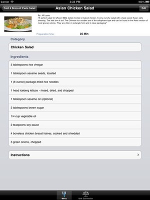 Screenshot Appetizing Salads on iPad