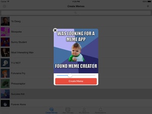 Screenshot Meme Creator/Viewer on iPad