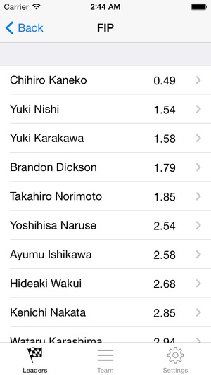 Screenshot NPB Stats And Info on iPhone