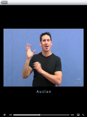 Screenshot RIDBC Auslan Tutor on iPad