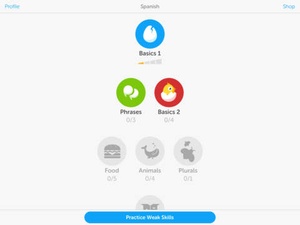 Screenshot Duolingo on iPad