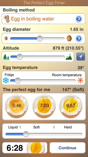 Screenshot The perfect Egg timer on iPhone