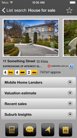 Screenshot CommBank Property Guide on iPhone
