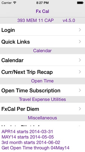 Screenshot Fx Cal on iPhone