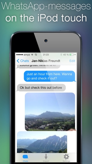 Screenshot Password for WhatsApp Messages on iPhone