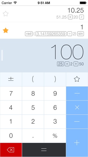 Screenshot Calcbot on iPhone