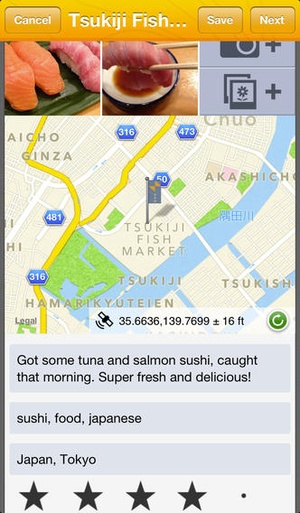 Screenshot Geospike on iPhone