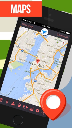 Screenshot GPS Navigation for Google Maps on iPhone