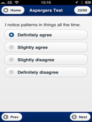 Screenshot The Aspergers Test on iPad