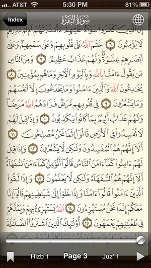 Screenshot Quran Reader on iPhone