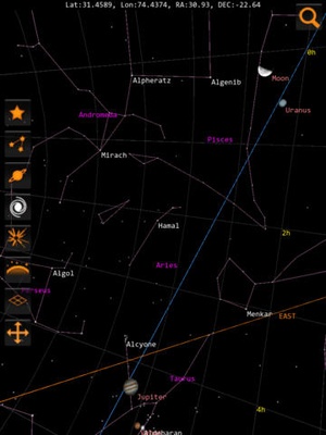 Screenshot Sky Map on iPad
