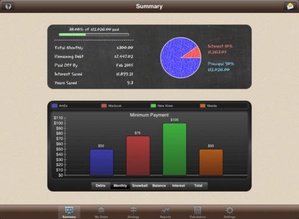 Screenshot Debt Manager on iPad