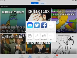 Screenshot Meme Creator/Viewer on iPad