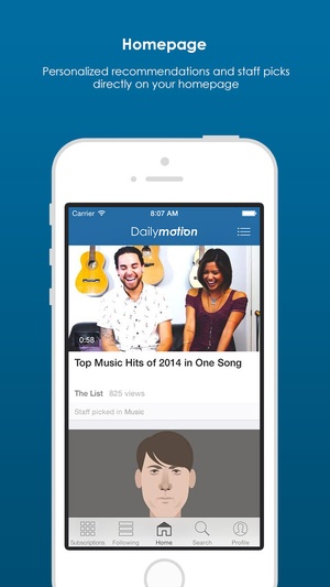 Screenshot dailymotion on iPhone