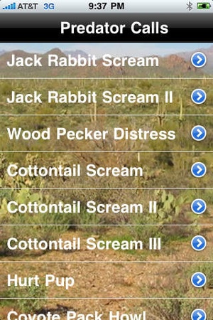 Screenshot Predator Hunting Calls on iPhone