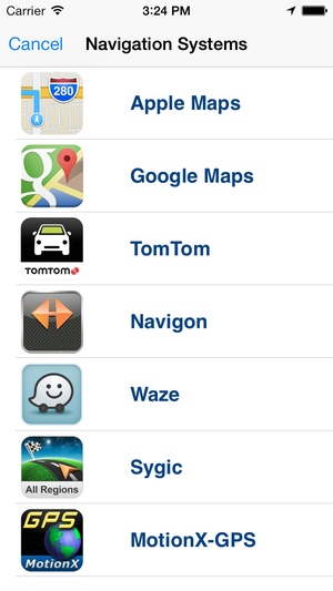 Screenshot Go gps app for navigators on iPhone