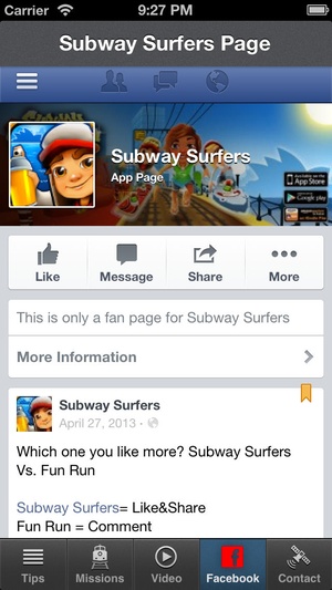 Screenshot unofficial Subway Surfers Cheats&Complete Subway Surfers Cheats, Tips, and Game Guide! on iPhone