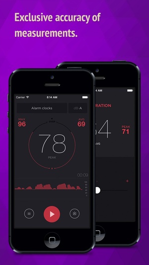 Screenshot dB Meter on iPhone