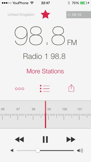 Screenshot RadioApp on iPhone