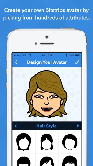 Screenshot Bitstrips on iPhone