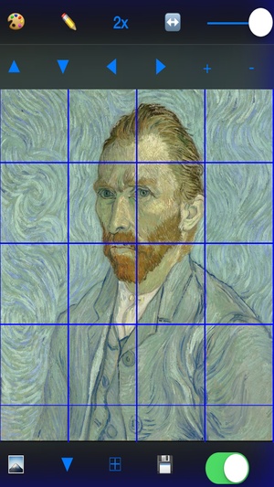 Screenshot Artists Grid Tool on iPhone