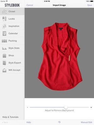 Screenshot Stylebook on iPad